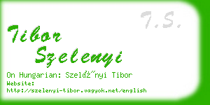 tibor szelenyi business card